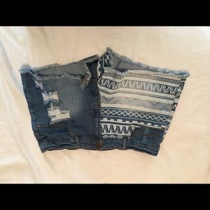 Jean shorts with print size 30